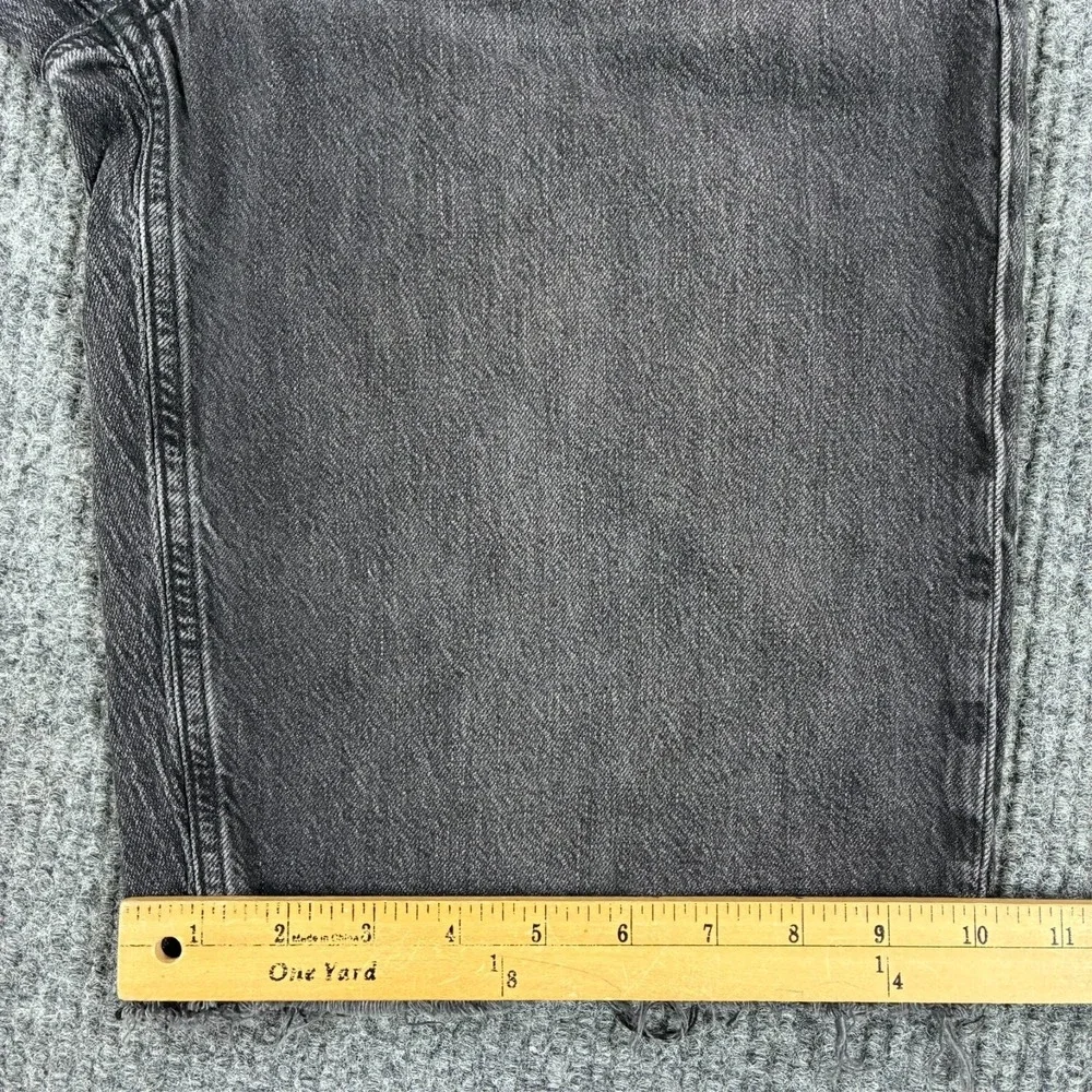 American Eagle Strigid Womens Baggy Bermuda Shorts Size 4 Black Denim Strigid